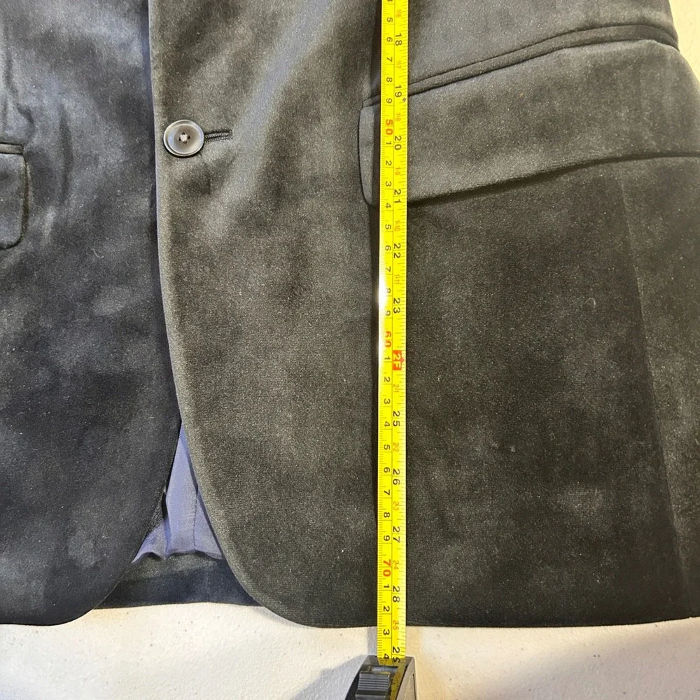 Tommy Hilfiger‎ Men's Black Velvet Blazer Jacket Sport Coat 38R